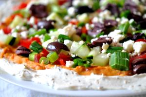 1 Serving Mediterranean Layered Spread