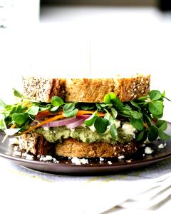 1 Serving Mediterranean Veggie Cafe Sandwich