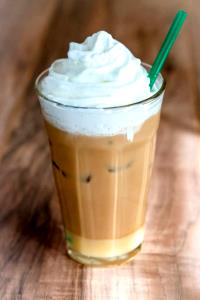 1 Serving Medium Iced White Mocha And Whip 16Oz., 8 Tbsp. Whip - Fat Free