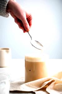 1 Serving Medium Iced White Mocha And Whip 16Oz., 8 Tbsp. Whip - Homogenized Milk