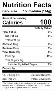 1 Serving Micro Baker Yams Sweet Potatoes