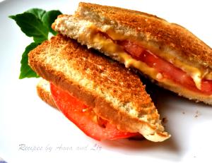 1 Serving Monterey Jack Cheese And Tomato Sandwich