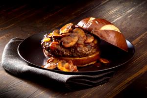 1 Serving Mushroom And Onion Burger