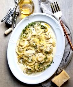 1 serving Mushroom Ravioli al Forno