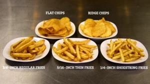 1 Serving My Fries Gold Skin-On 3/8" Regular Cuts Fries