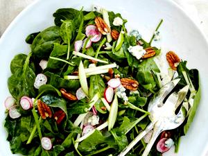 1 Serving Napa Valley Spinach Salad - Special Request Less Bacon And Fat Free Vinaigrette