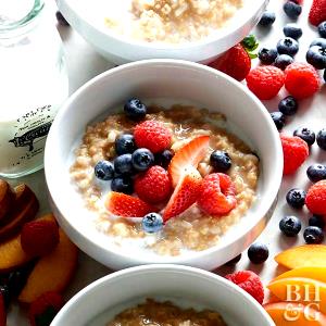 1 Serving Non-Dairy Hot Cereal - Peach Raspberry Oatmeal & Barley