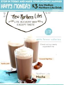 1 Serving Northern Lite Caramel Cooler, Small