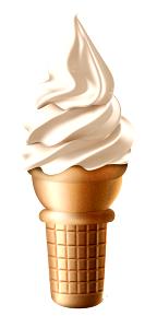 1 Serving NSA Fat Free Peach Soft Serve - Large