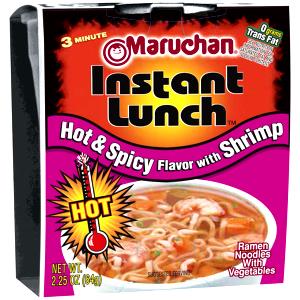 1 Serving Instant 3-Minute Lunch Cup - Hot & Spicy Shrimp