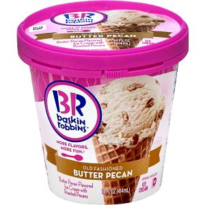 1 Serving Old Fashioned Butter Pecan Ice Cream - 4 Oz Scoop
