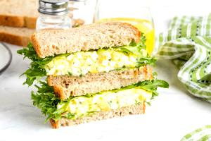1 serving Olive Oil Egg Salad Sandwich