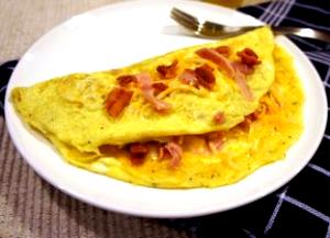 1 Serving Omelette (Bacon And Cheese)