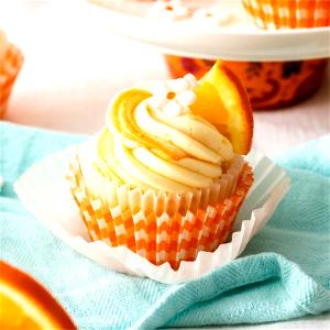 1 Serving Orange Cupcake W/Filling
