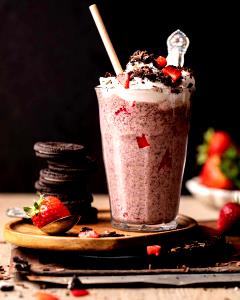 1 Serving Oreo Sundae Shake - Strawberry - Small