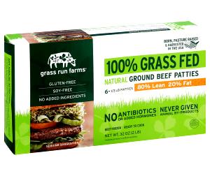 1 Serving Organic Grass Fed Beef Patties