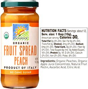 1 Serving Organic Peach Fruit Spread