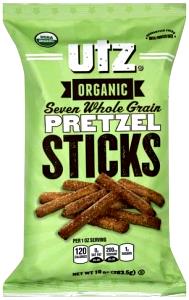 1 Serving Organic Seven Whole Grain Pretzel Sticks Barrel