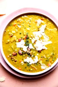 1 Serving Organic Split Pea With Bacon & Swiss Cheese Soup