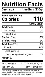 1 Serving Organic Sweet Potatoes