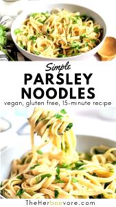 1 Serving Organic Whole Grain Garlic Parsley Noodles