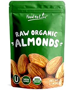 1 Serving Organic Whole Raw Almonds
