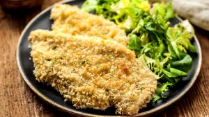1 Serving Oven Baked Breaded Chicken Breast