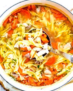 1 Serving Oven Roasted Turkey Noodle Soup