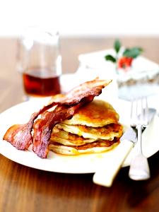 1 Serving Pancakes With Bacon