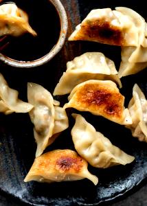 1 Serving Peking Dumplings-Steamed With Potsticker Sauce Add