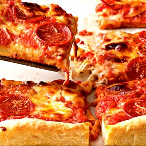 1 Serving Pepperoni Deep Dish Pizza