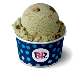1 Serving Pistachio Almond Ice Cream - 2.5 Oz Scoop