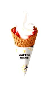 1 serving Plain Waffle Cone with Soft Serve