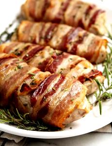 1 Serving Pork Chop, Bacon Wrapped
