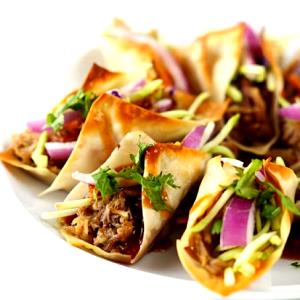 1 serving Pork Wonton Tacos