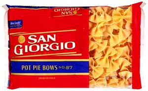 1 Serving Pot Pie Bows Pasta Noodles