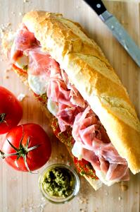 1 Serving Prosciutto Mozzarella Sandwich
