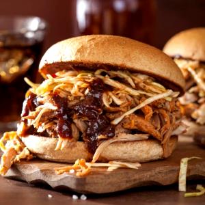 1 Serving Pulled Pork Sandwich On Wheat Bun
