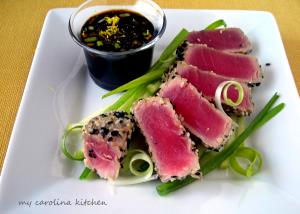 1 serving Quick Seared Ahi Tuna with Ponzu Sauce