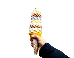 1 Serving Rainbow Cream Hand-Scooped - Medium