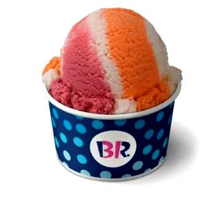 1 Serving Rainbow Sherbet - 2.5 Oz Scoop