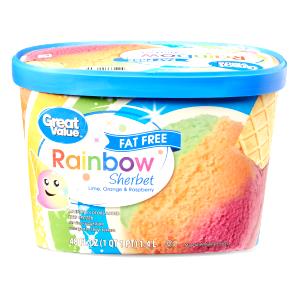 1 Serving Rainbow Sherbet Ice Cream