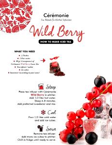 1 Serving Red Tea Wildberry - Grande, Iced