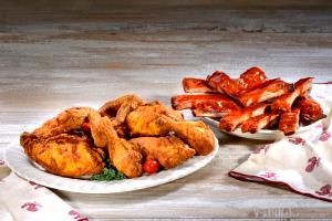 1 Serving Rib Combo, Chicken