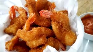 1 Serving Rib Combo, Fried Shrimp