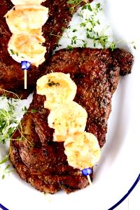 1 Serving Ribeye & 6 Grilled Shrimp