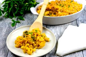 1 Serving Rice Mini Shells & Yellow Cheddar Cheese (Rhino)