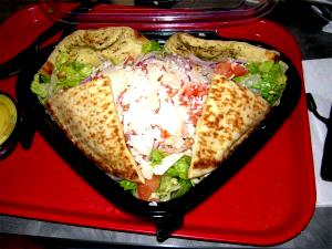1 Serving Roasted Chicken With Honey Mustard Flatbread Salad W/ Dressing