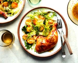 1 Serving Roasted Chicken With Honey Mustard Salad