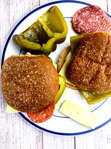 1 Serving Salami Portion Sandwich, 12"